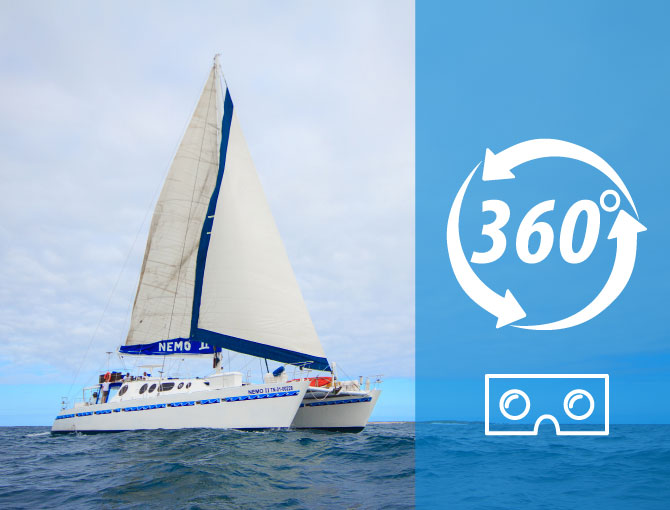 Virtual Tour 360 Nemo II Motor Sail Catamaran